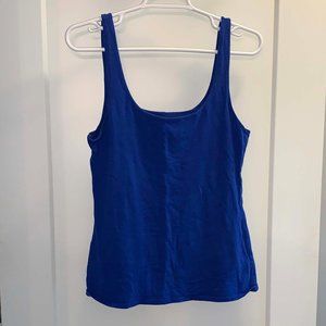 Express Double Layer Tank Top, Blue, Medium